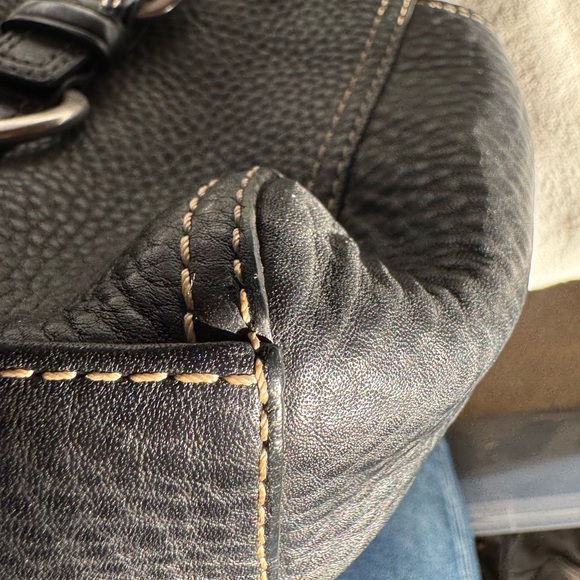 Vintage Coach Chelsea Black Pebbled Leather Satchel - Picture 6 of 10